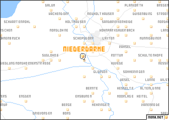map of Niederdarme