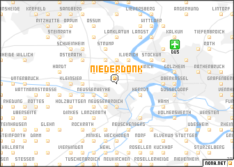 map of Niederdonk