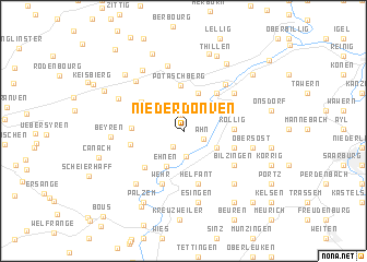 map of Niederdonven