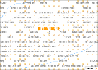map of Niederdorf