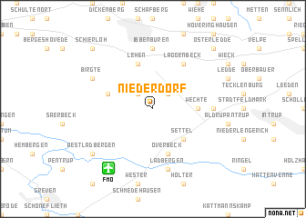 map of Niederdorf