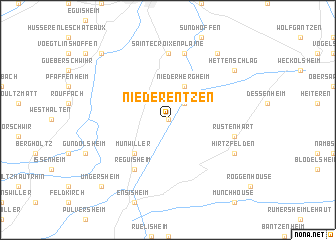 map of Niederentzen