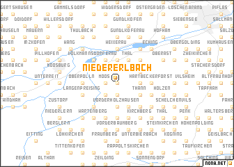 map of Niedererlbach