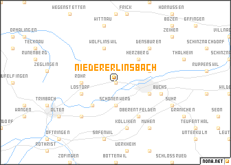 map of Niedererlinsbach