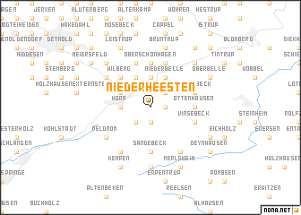 map of Niederheesten