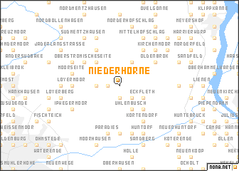 map of Niederhörne