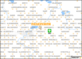 map of Niederkaina