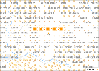 map of Niederkümmering