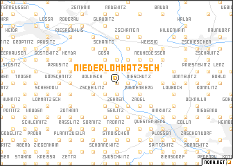 map of Niederlommatzsch