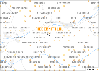 map of Niedermittlau