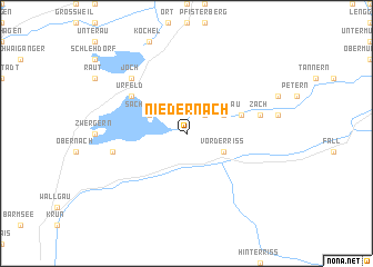 map of Niedernach