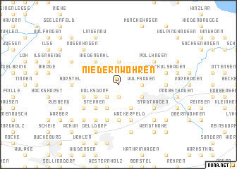 map of Niedernwöhren