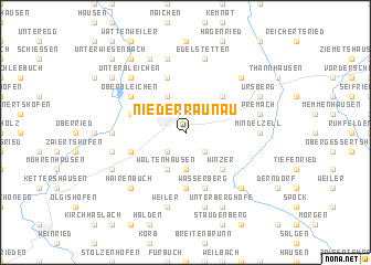 map of Niederraunau