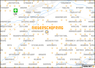 map of Niederschöfring