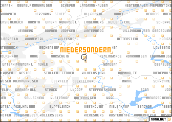 map of Nieder-Sondern