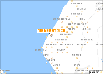 map of Niederstrich