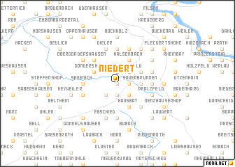 map of Niedert