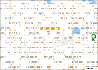 map of Niederuhna