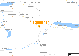 map of Niederurnen