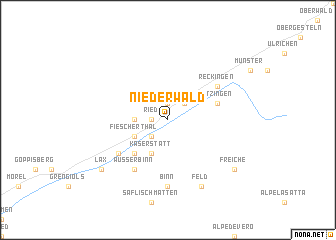 map of Niederwald