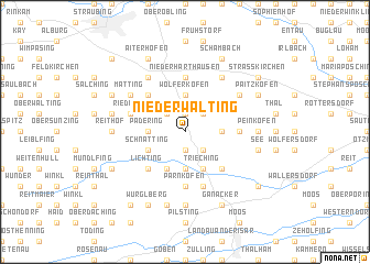 map of Niederwalting