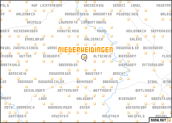 map of Niederweidingen