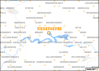 map of Nieder-Werbe