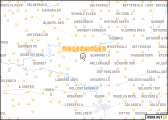 map of Niederwinden