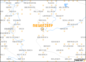 map of Niederzerf