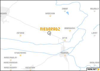 map of Niedoradz