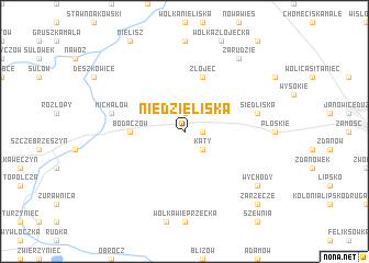 map of Niedzieliska