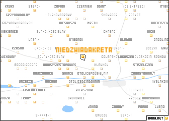 map of Niedźwiada Kręta