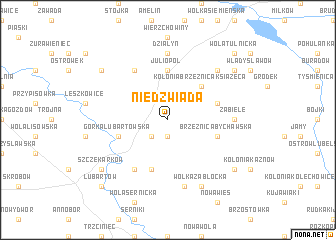 map of Niedźwiada