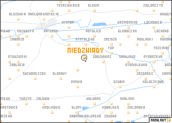 map of Niedźwiady