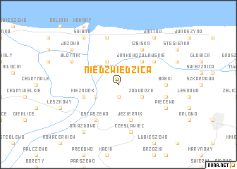 map of Niedźwiedzica