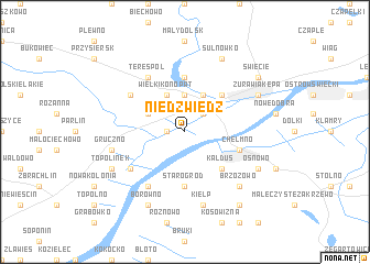 map of Niedźwiedź