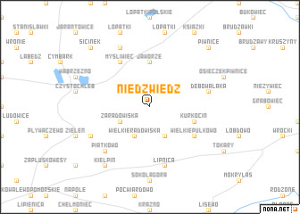 map of Niedźwiedź