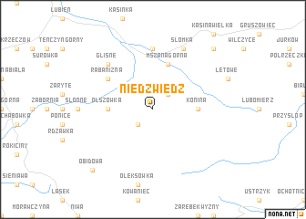 map of Niedźwiedź