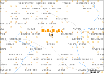 map of Niedźwiedź