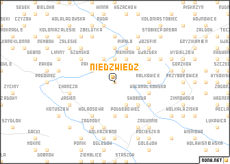 map of Niedźwiedź