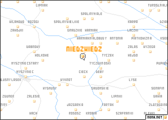 map of Niedźwiedź