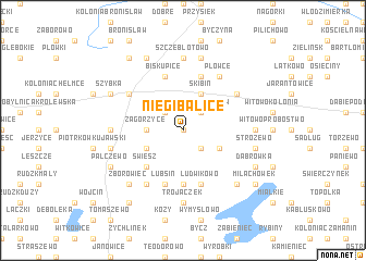 map of Niegibalice