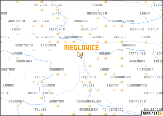 map of Niegłowice