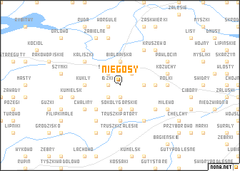 map of Niegosy