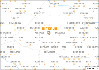 map of Niegowa