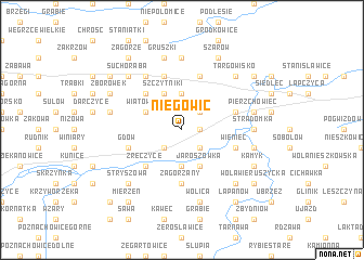 map of Niegowić