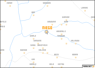 map of Niégo