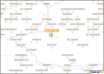 map of Nieheim