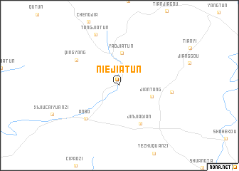 map of Niejiatun