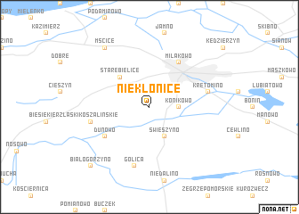 map of Niekłonice